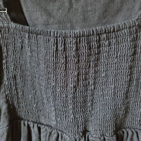 EUC OLD NAVY BLACK LINEN BLEND TANK ROMPER SIZE LARGE - Picture 6 of 16